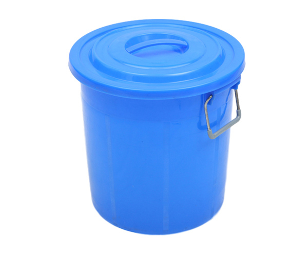 塑料圓桶60L圓形帶蓋塑膠儲(chǔ)水桶鐵柄醫(yī)用垃圾桶收納周轉(zhuǎn)桶